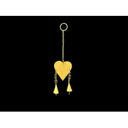 COLGANTE CORAZON CHATO DORADO 'RD246'
