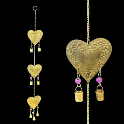 TIRA CORAZON CALADO GRANDE X3 DORADO 'RD135'