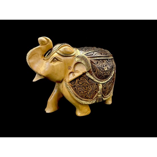 ELEFANTE TALLADO DE MADERA MIX XL 'E105'