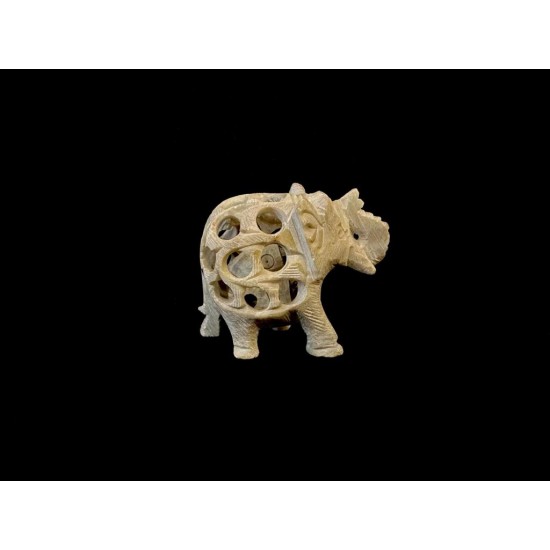 ELEFANTE DE PIEDRA CON CRIA CHICO 'SM223'
