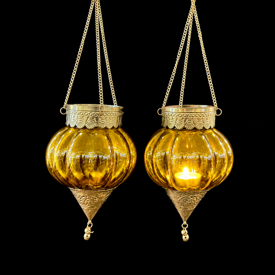 PORTA VELA VIDRIO AMARILLO 'DC33 A'