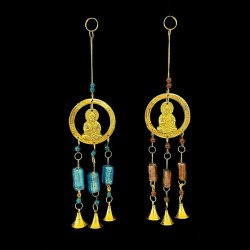 COLGANTE BRONCE BUDA CON VITRO 'SAM61'