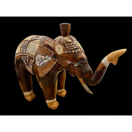 ELEFANTE DE MADERA 36CM